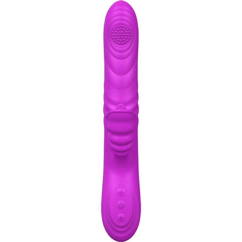 Armony - angelia multifunction vibrator with stimulating tongue violet heat effect 4