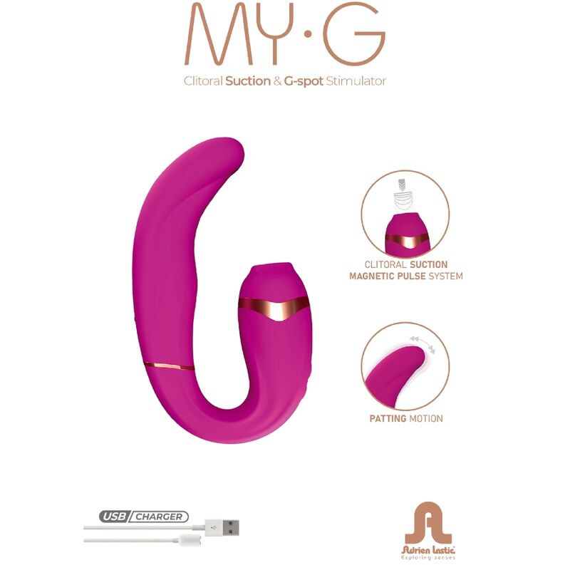 Adrien lastic - myg clitoris suction and g-spot stimulator pink 5