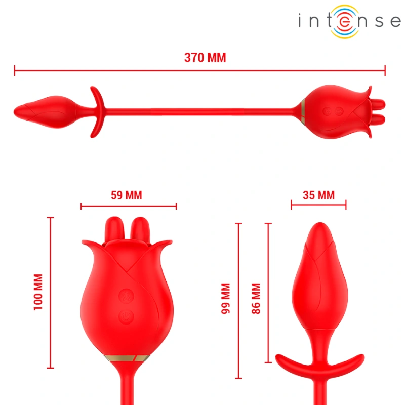 Intense - melanie double clitoris stimulator with zigzag tongue 6