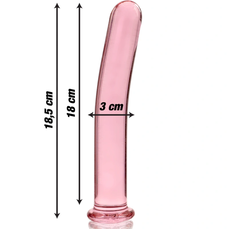 Nebula series by ibiza - model 17 dildo borosilicate glass pink 18.5 cm -o- 3 cm 2