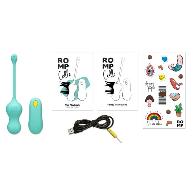 Romp - cello multifunction vibrating egg turquoise remote control 9
