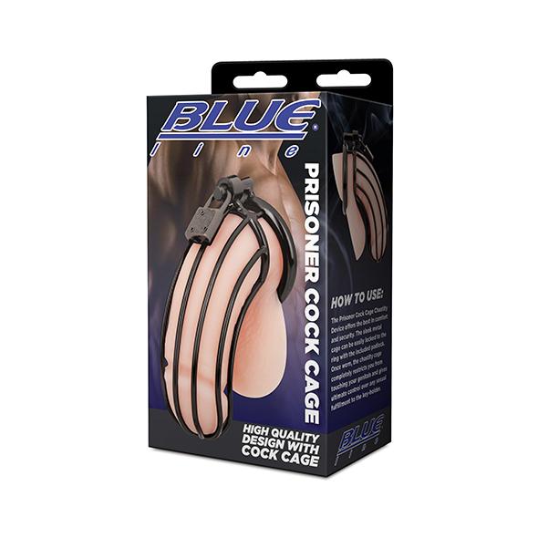 Blueline - Prisoner Cock Cage Black