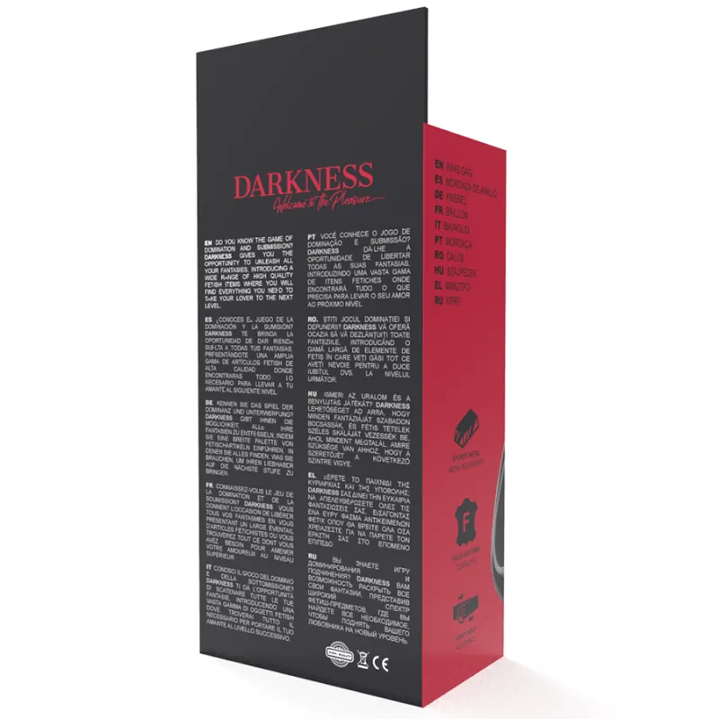 Darkness Black Gag Ring 3.6cm - Náhubok