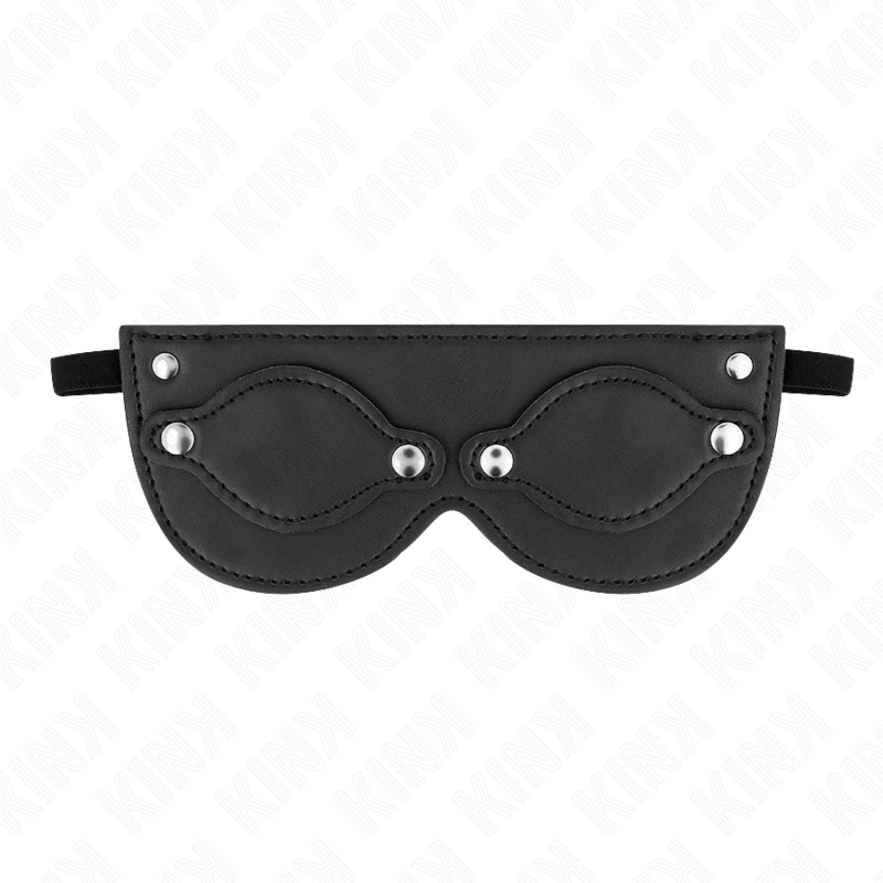 Kink - leatherette mask with detachable eye covers 22 x 9 cm 3