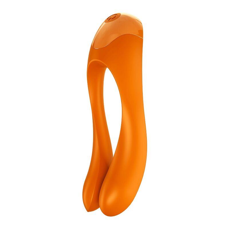 Satisfyer Candy Cane Finger Vibrator Orange - Prstový Vibrátor