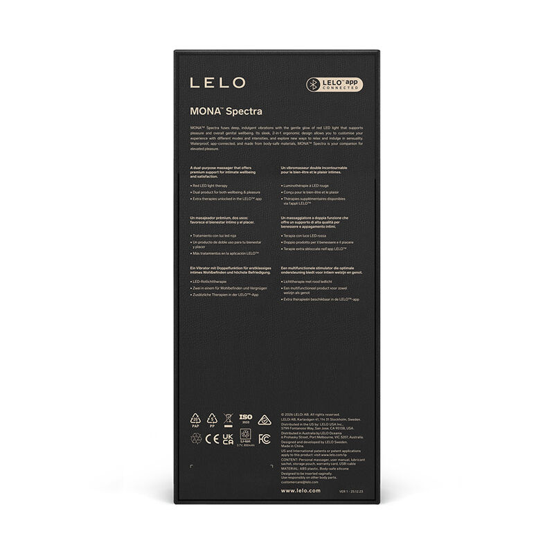 Lelo - mona spectra red light intimate massager rechargeable app-controlled 7