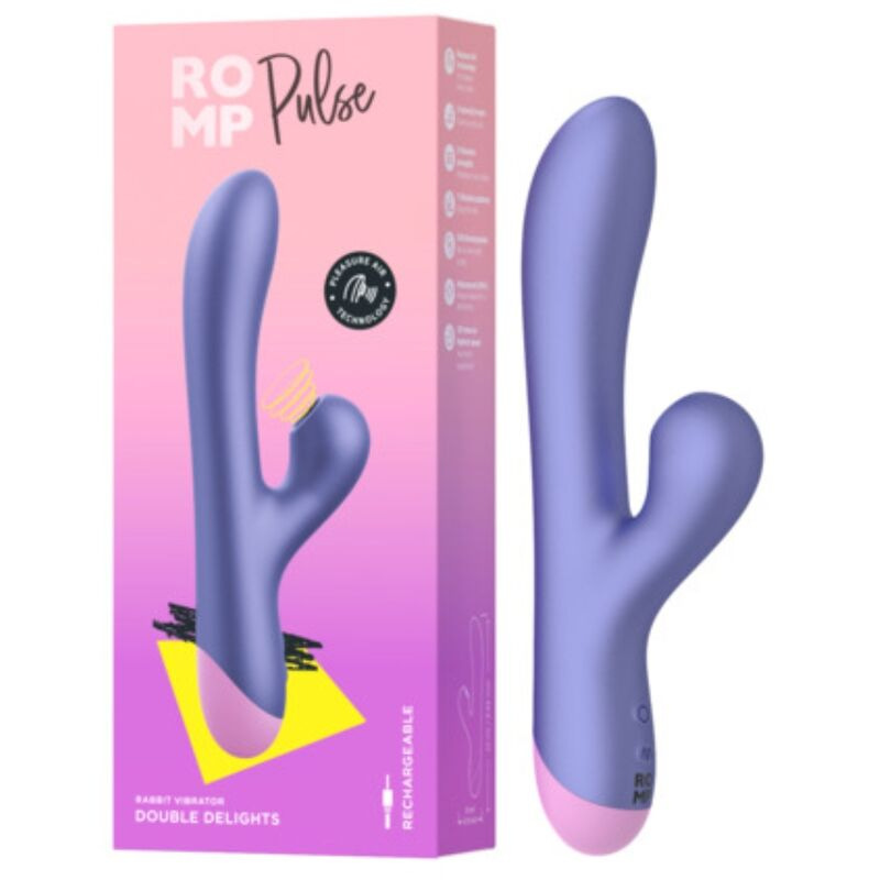 Romp - pulse rabbit dual g-spot vibrator electric blue 10