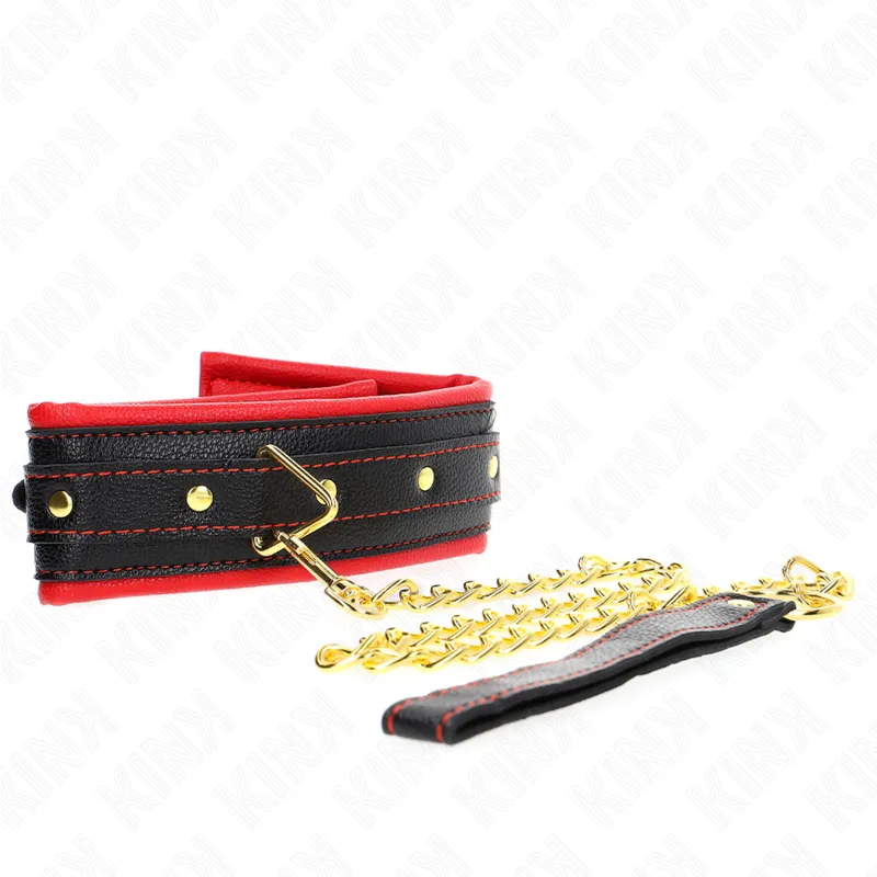 Kink - Necklace With Sponge Imitation Leather Strap Model 2 Adjustable 37-54 Cm X 3 Cm