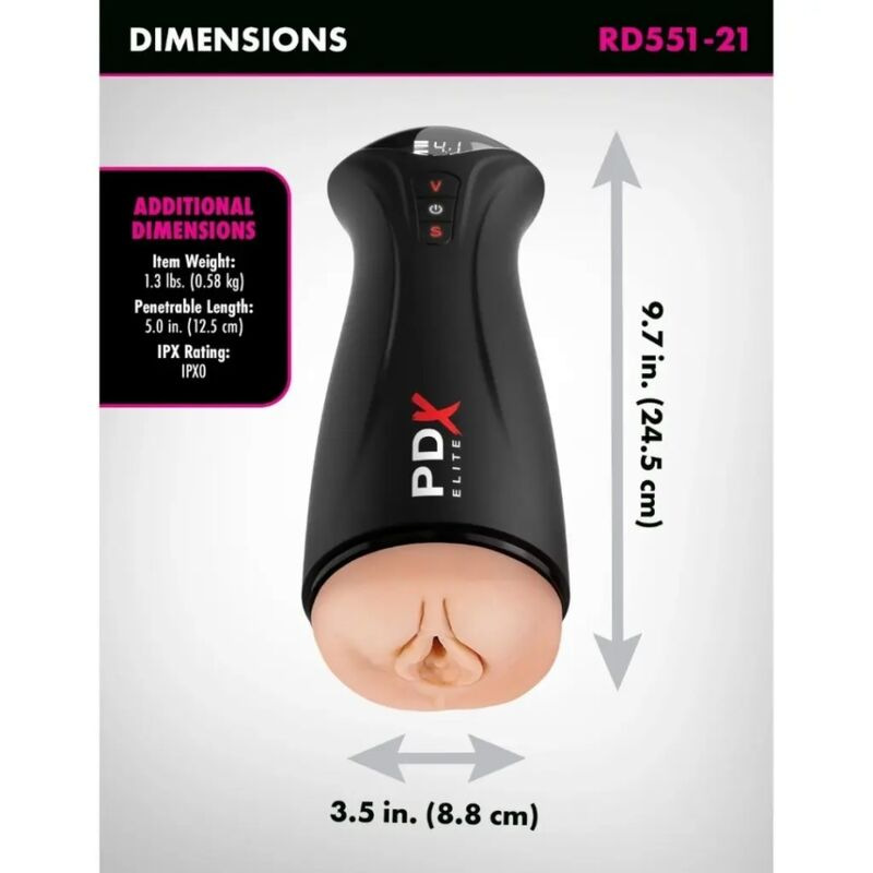 Pdx elite - fap-gasm intermittent suction & vibration masturbator 4