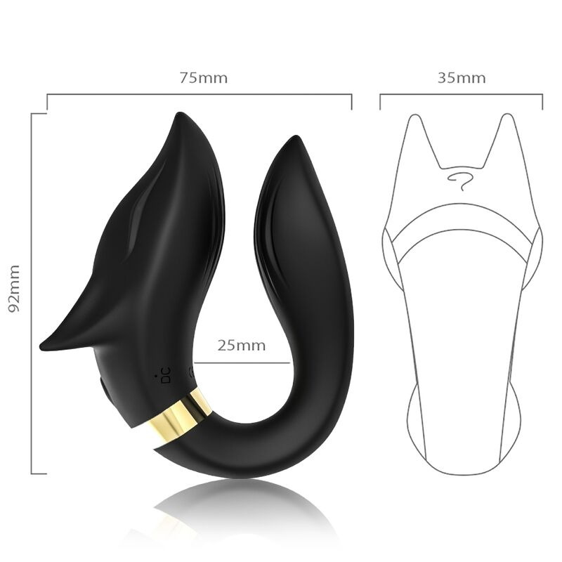 Armony - fox vibrator for couples remote control black 2