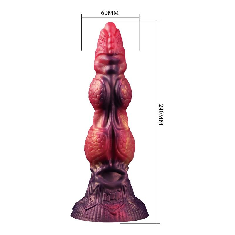 Power monsters - savage beastlord tricolor fantasy silicone dildo 24 cm Ø 5 cm 4