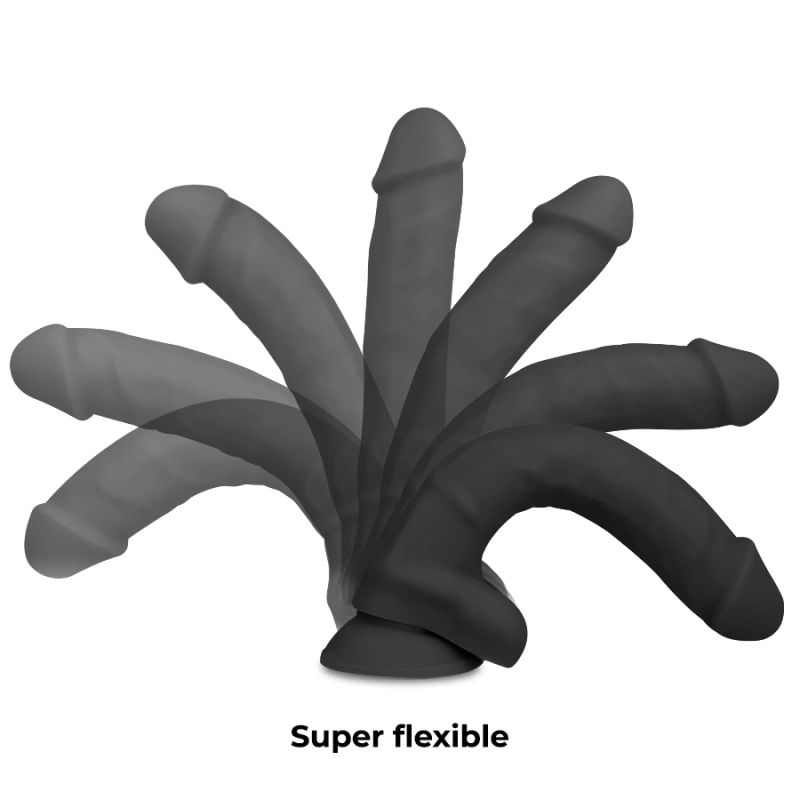 Cock miller - dildo realistic silicone density articulable black 19.5 cm 2
