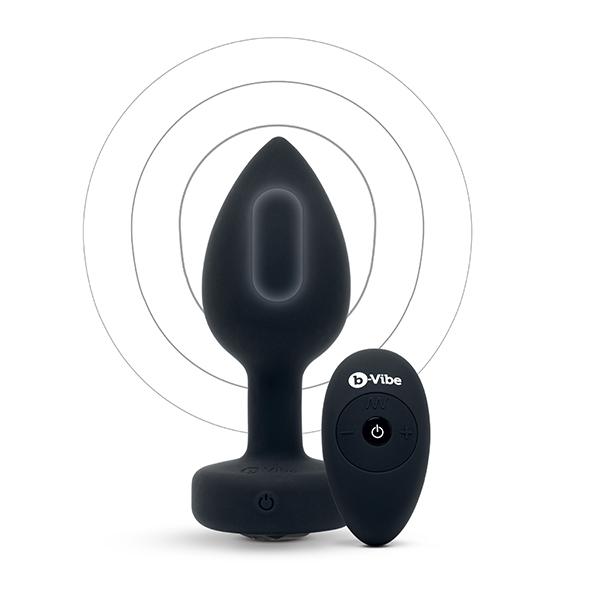 B-Vibe - Vibrating Jewel Plug M/L Black Diamond 16
