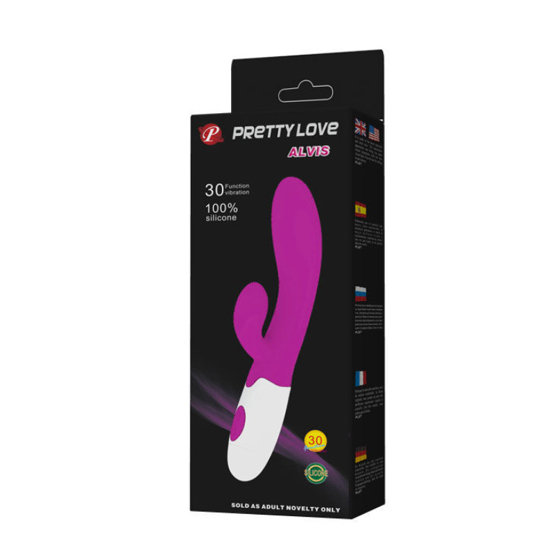 Pretty love - flirtation alvis vibrator with clitoris stimulator 8