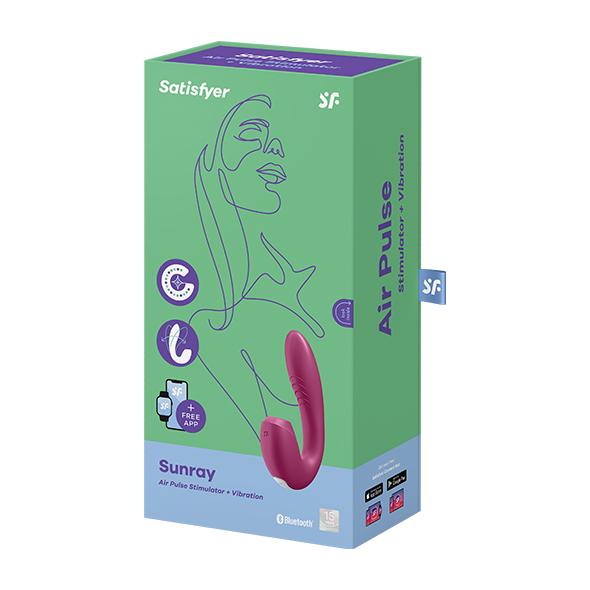 Satisfyer Sunray Insertable Double Air Pulse  Berry - Stimulátor Klitorisu A Vibrátor