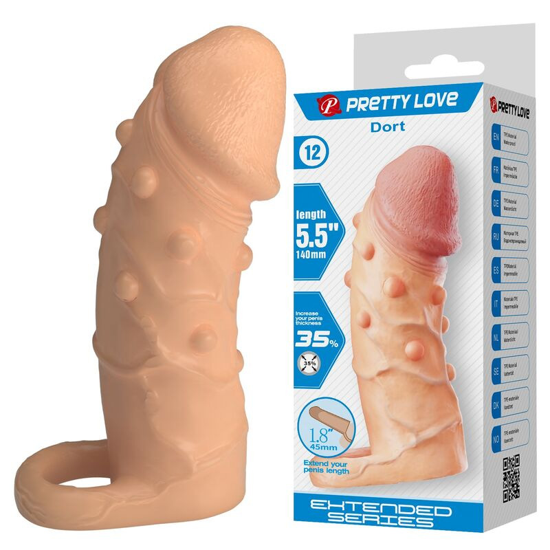 Pretty love - dort penis extension sleeve 14 cm Ø 4 cm natural 7