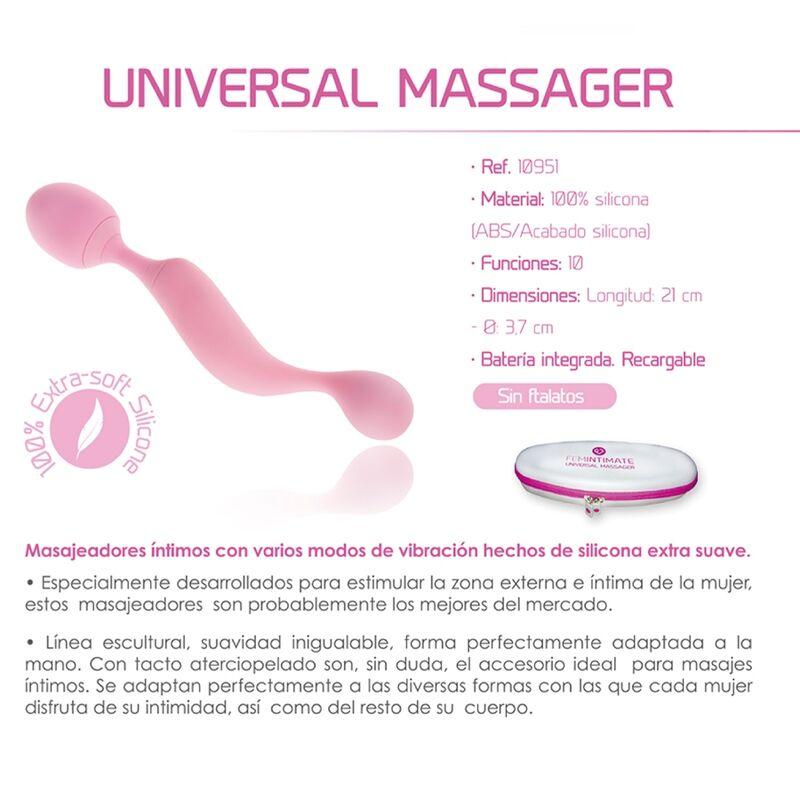 Femintimate - Universal Massager Silicone Vibrator Pink