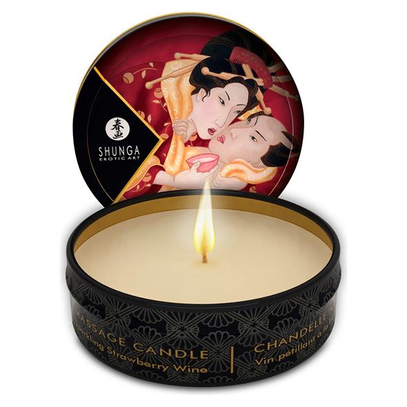 Shunga - Massage Candle Strawberry 30 Ml - Masážna Sviečka
