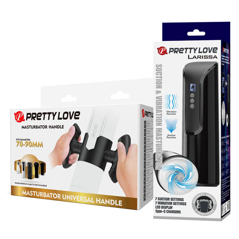 Pretty love - larissa suction masturbator with vibration + support 10