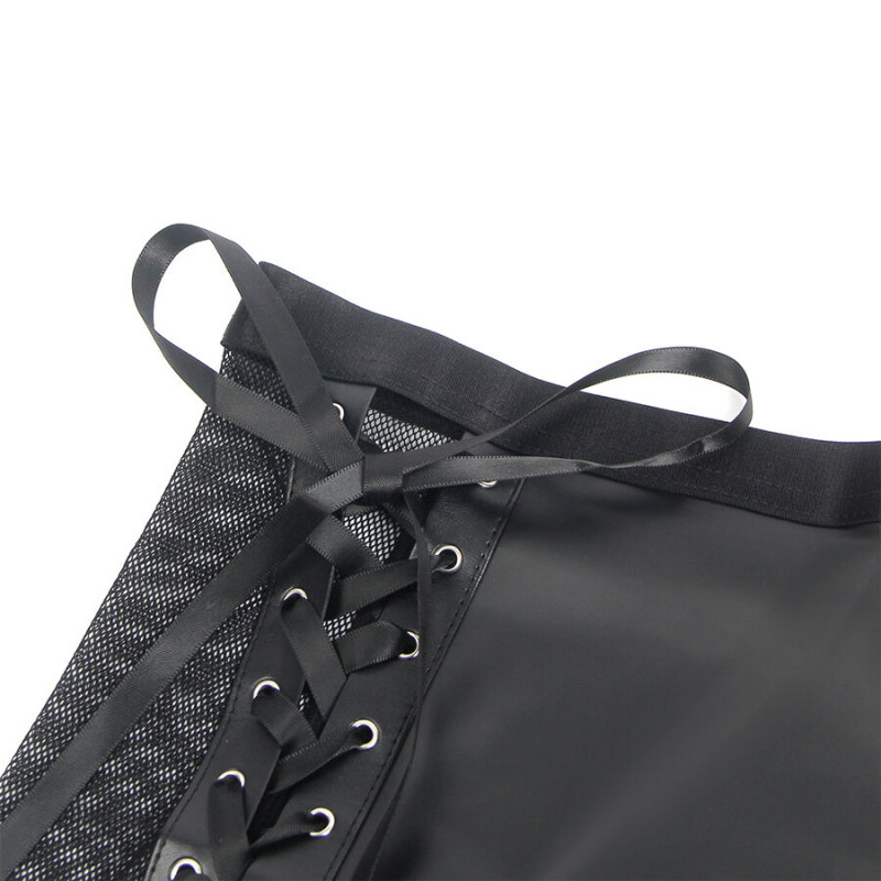 Subblime - 957599 leather bra and skirt set black l/xl 5