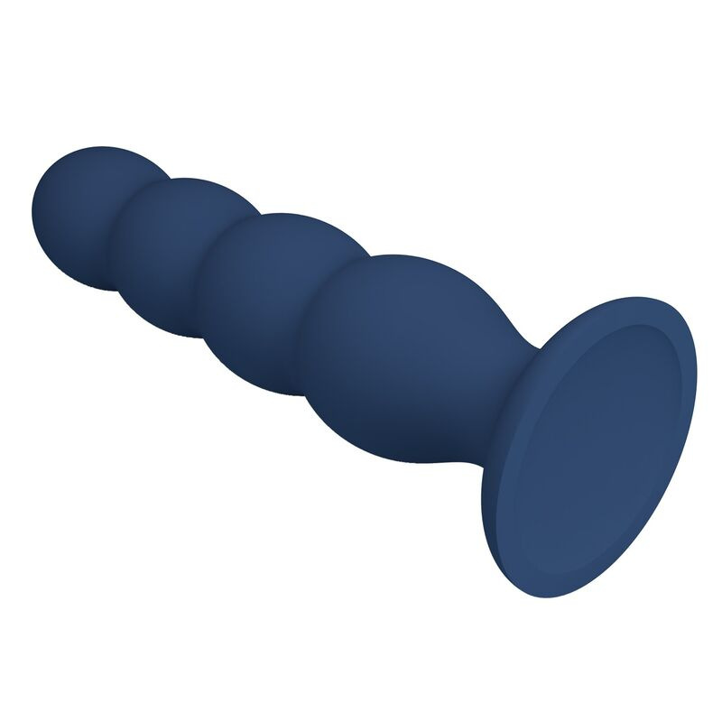 Mr play - anal plug with 4 metal balls and suction cup blue 4