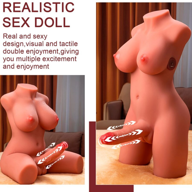 Xise - miah lady boy female torso with dildo with vibration and thrusting 55 cm 10