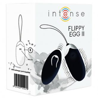 Intense Flippy Ii  Vibrating Egg With Remote Control Black
