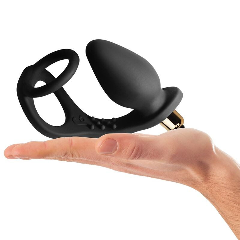Rocks-off - ro-zen prostate vibrator with dual ring 7 speeds onyx black 6