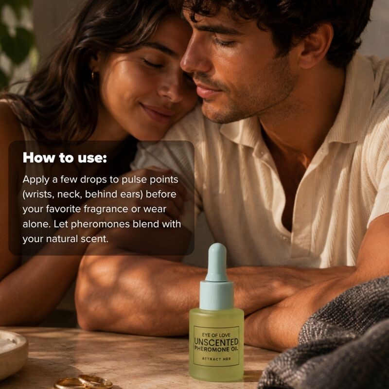 Eye of love - pheromone-infused perfumed oil for men, fragrance-free, 20 ml 10