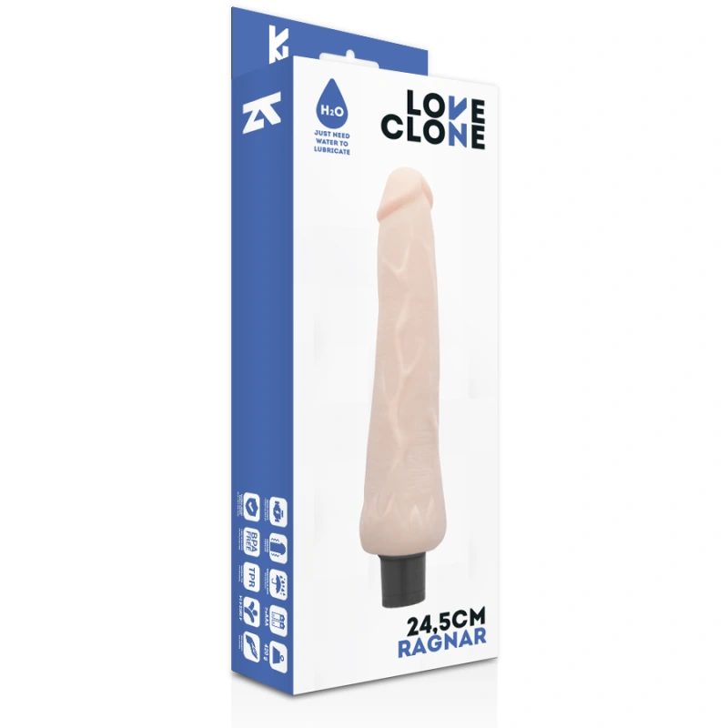 Loveclone - ragnar self lubrication vibrator 24.5 cm -o- 3.5 cm 3