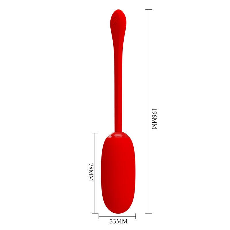 Pretty Love - Julius Waterproof-Rechargeable Vibrating Egg Red 5
