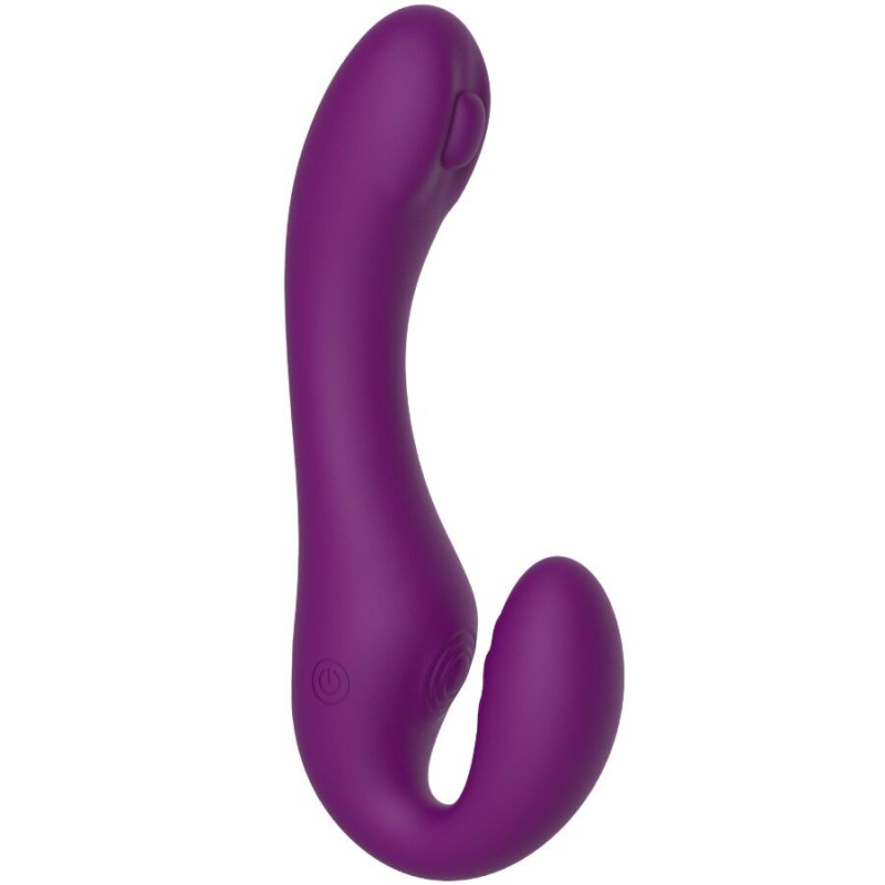 Xocoon - 2 in 1 strapless strap-on vibrator with remote control purple 11
