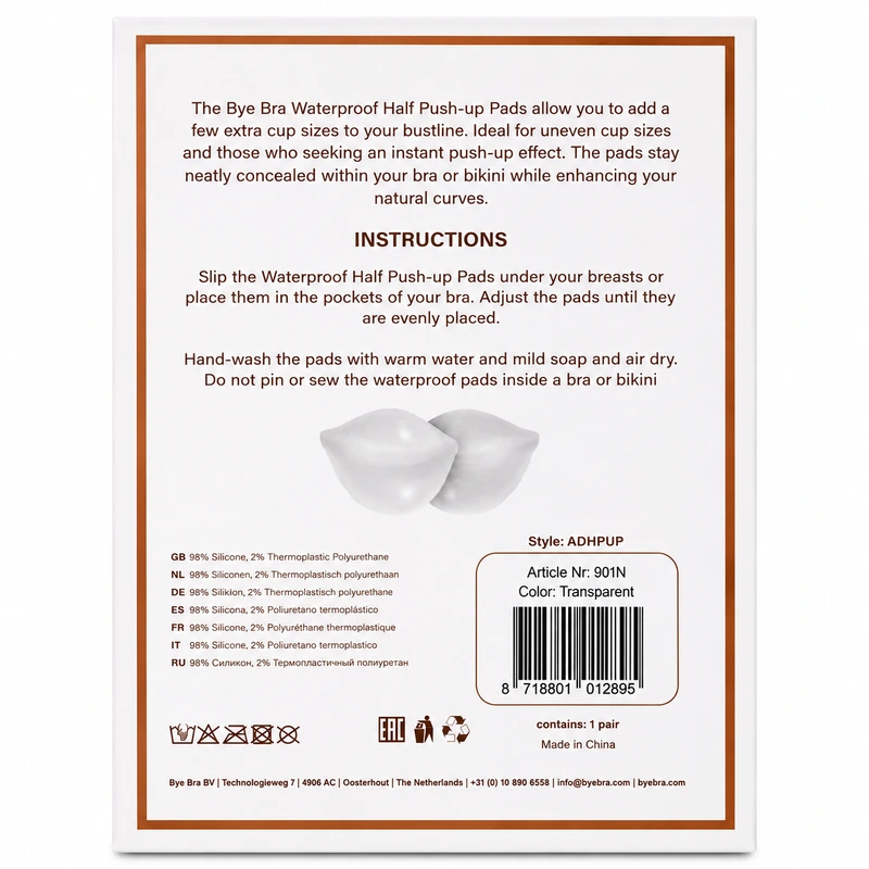 Bye-bra - semi pads push-up trasparent 2
