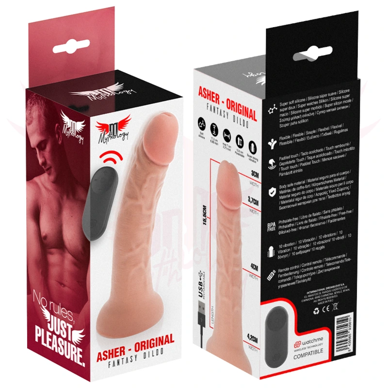 Mythology - asher original dildo s - vibrator compatible with watchme wireless technology 7