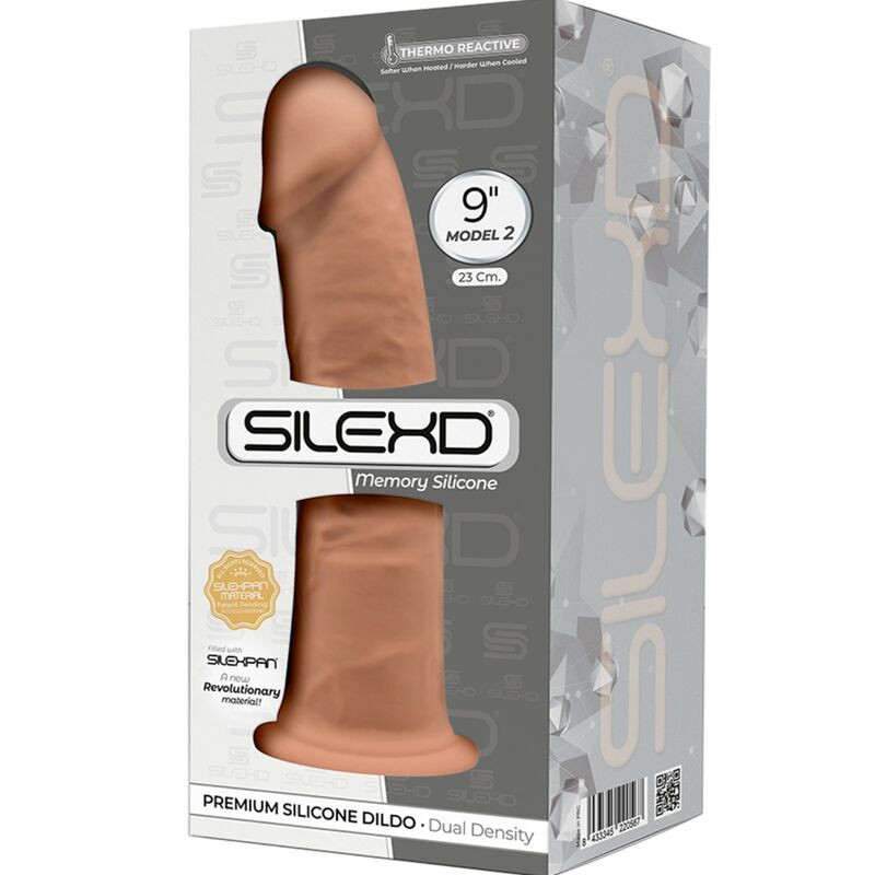 Silexd - Model 2 Realistic Penis Premium Silexpan Silicone Caramel 23 cm 2
