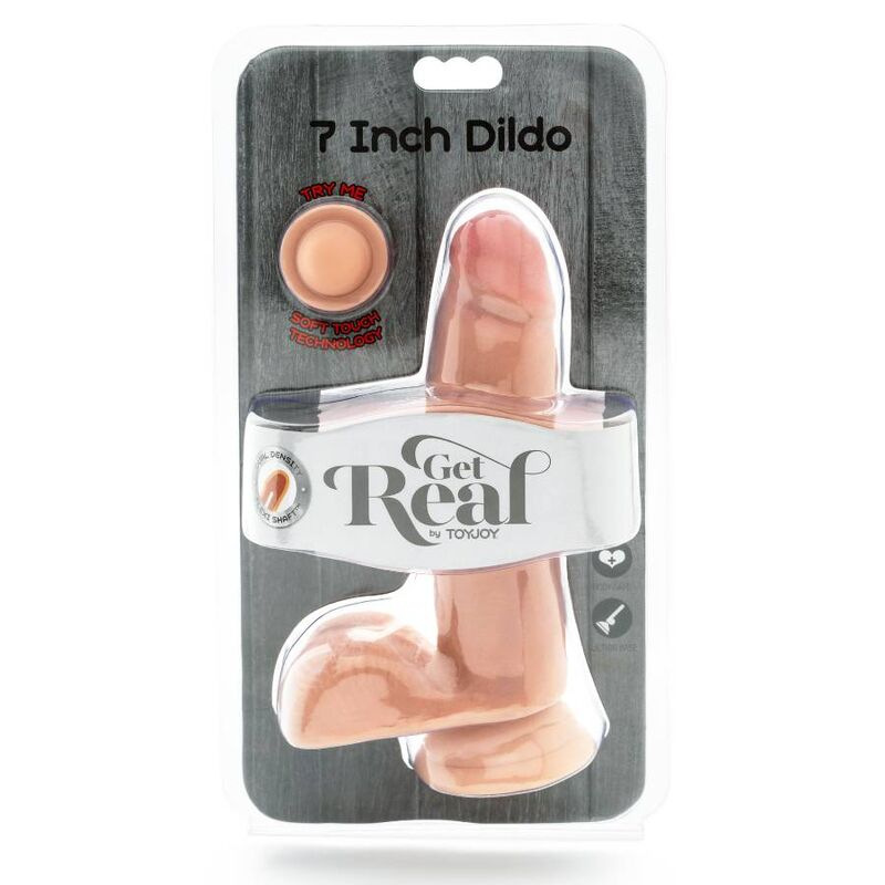 Get real - dual density dildo 12 cm balls skin 2