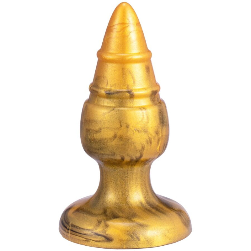 Silexd - goldy anal plug fantasy liquid silicone thermoreactive golden 9.2 cm 2