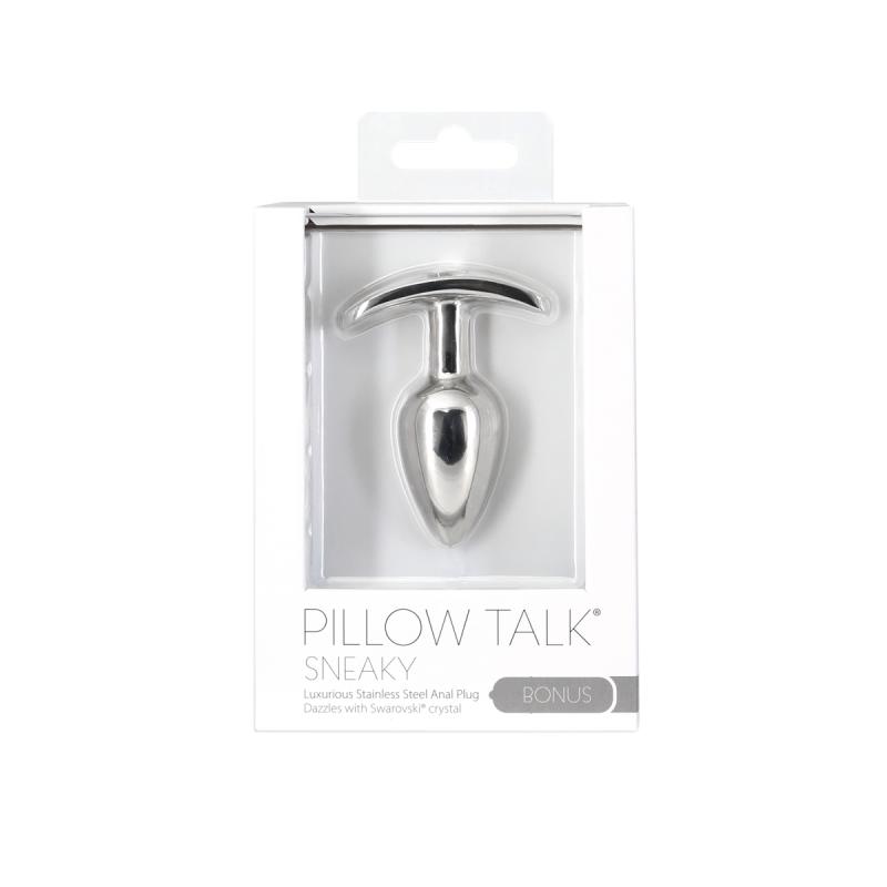 Pillow Talk - Sneaky Stainless Steel Butt Plug With Swarovski Crystal