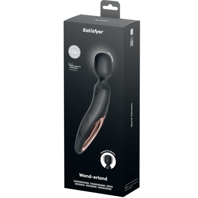 Satisfyer - wand erland vibrating massager black 4