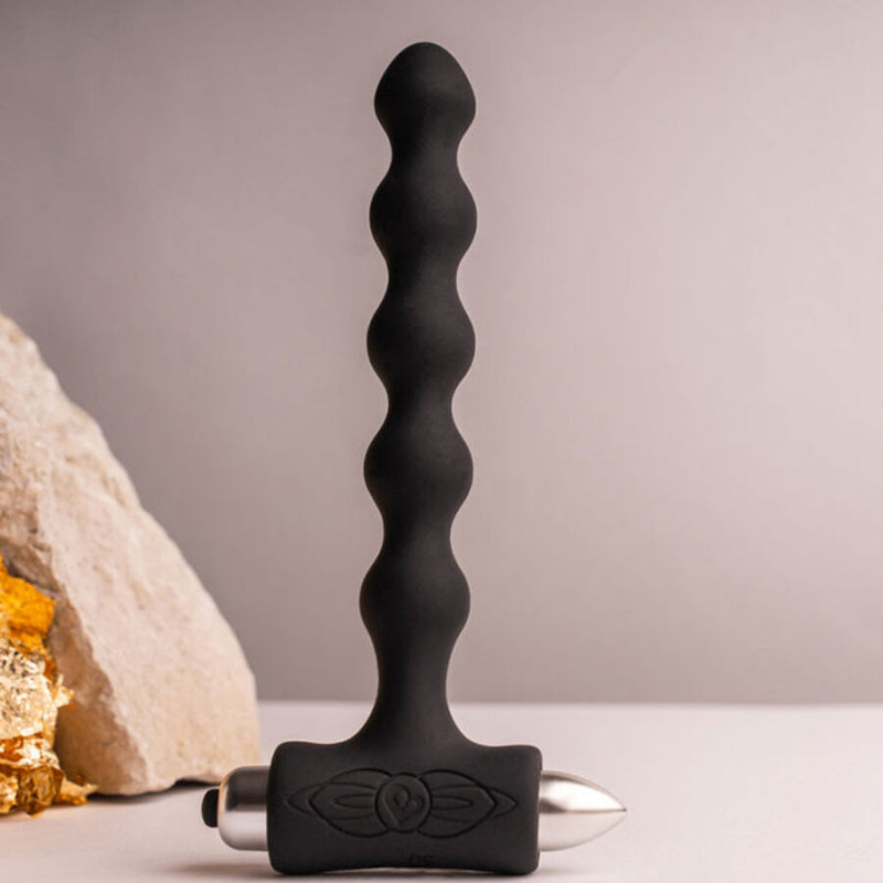 Rocks- off - petite sensations pearls anal plug vibrator black 8