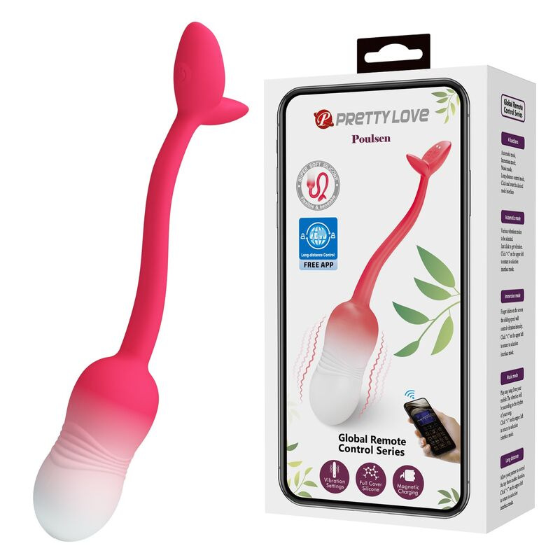 Pretty love - pulsen app control vibrating egg 12 functions usb rechargeable pink