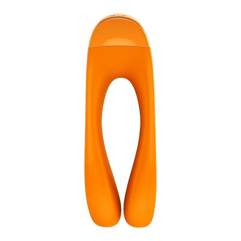 Satisfyer Candy Cane Finger Vibrator Orange - Prstový Vibrátor