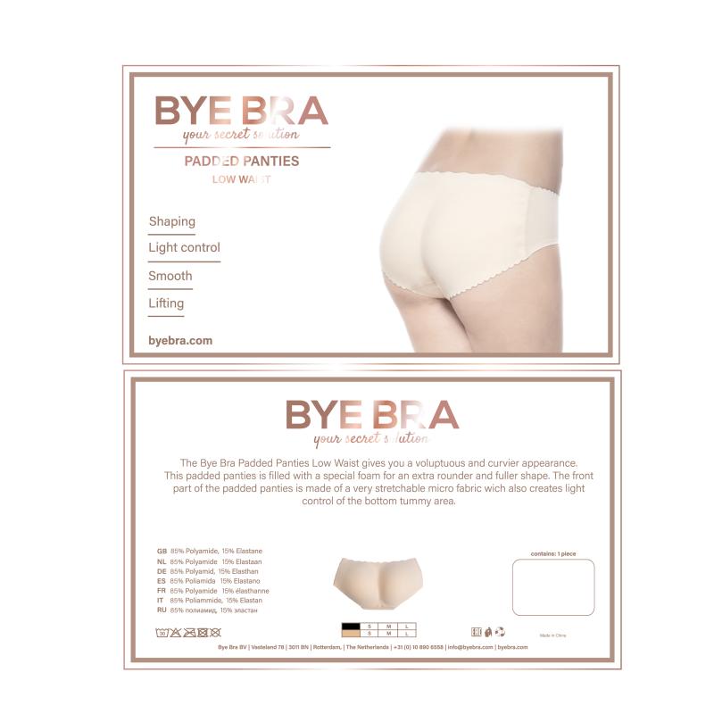 Bye Bra - Padded Panties Low Waist Beige M