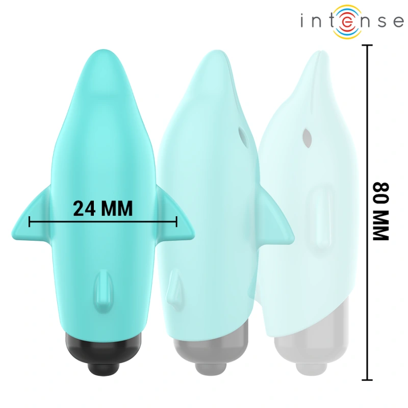 Intense - echo vibrating bullet dolphin blue 8 x 4.7 cm 2