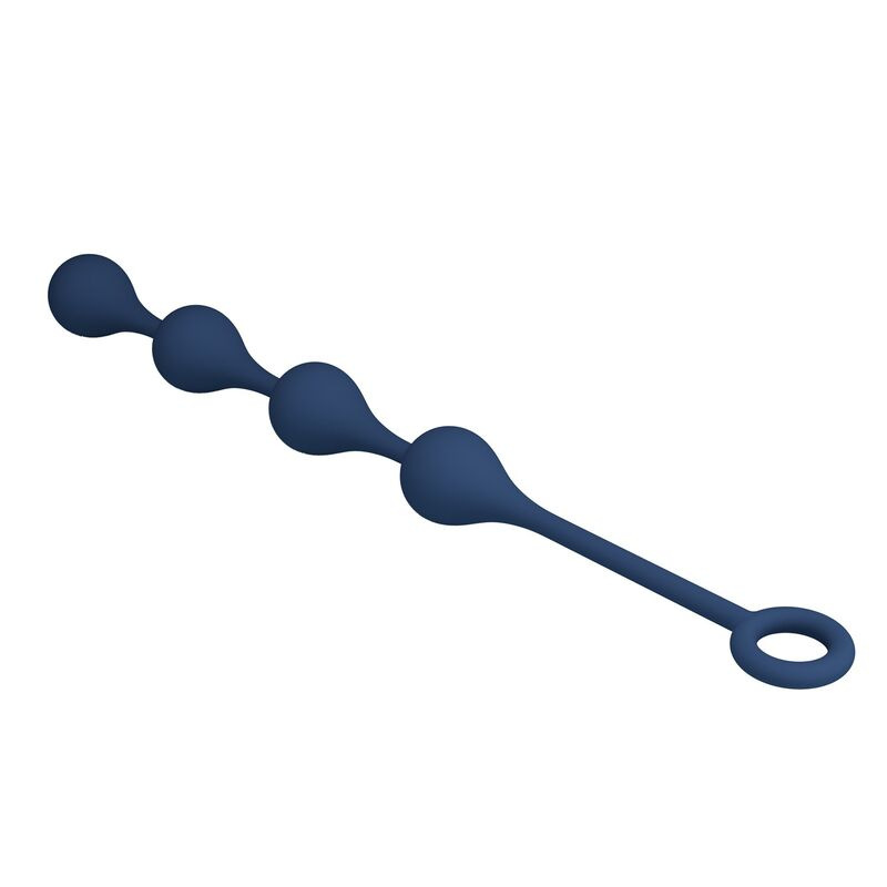 Mr play - blue silicone anal beads size m 33 cm 6