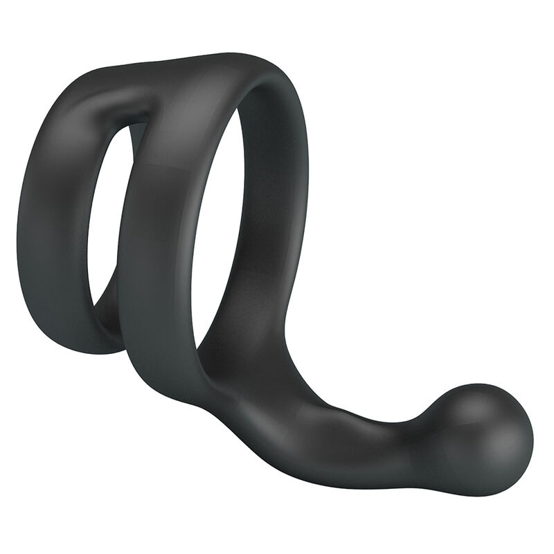 Crazy bull - yancy double cock and ball ring black 4