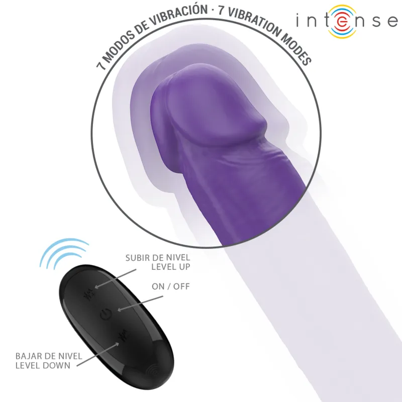 Intense - gunter dildo double vibrator 40 cm purple remote control 1