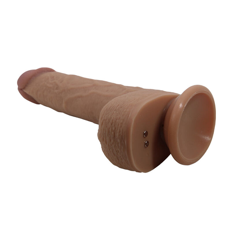 Pretty love - tommy realistic thrusting vibrator with remote control dark brown 1