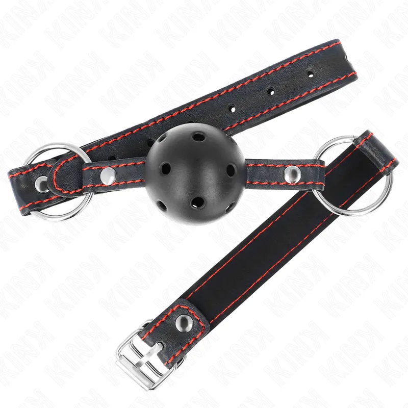 Kink - Hollow Hard Black Ball Gag Model 2 65 X 2.5 Cm 1