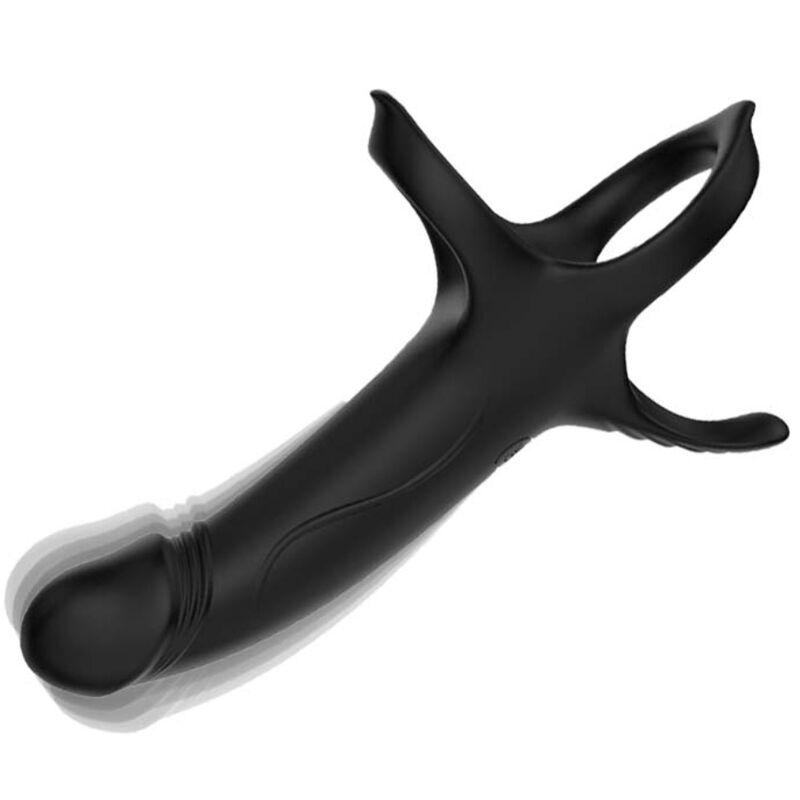 Armony - Dildo With Ring & Vibrator Black 2